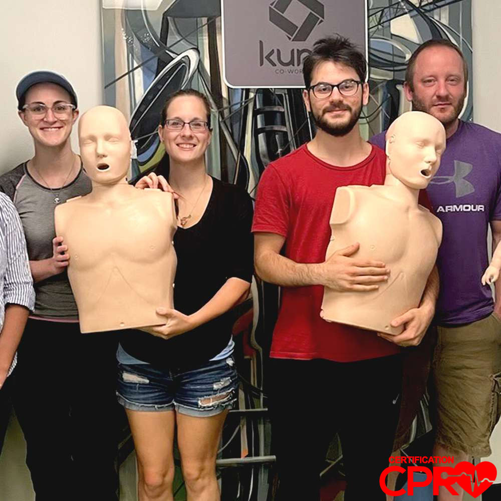 CPR certification training with mannequins in Denver. Learn life-saving skills from certified instr.